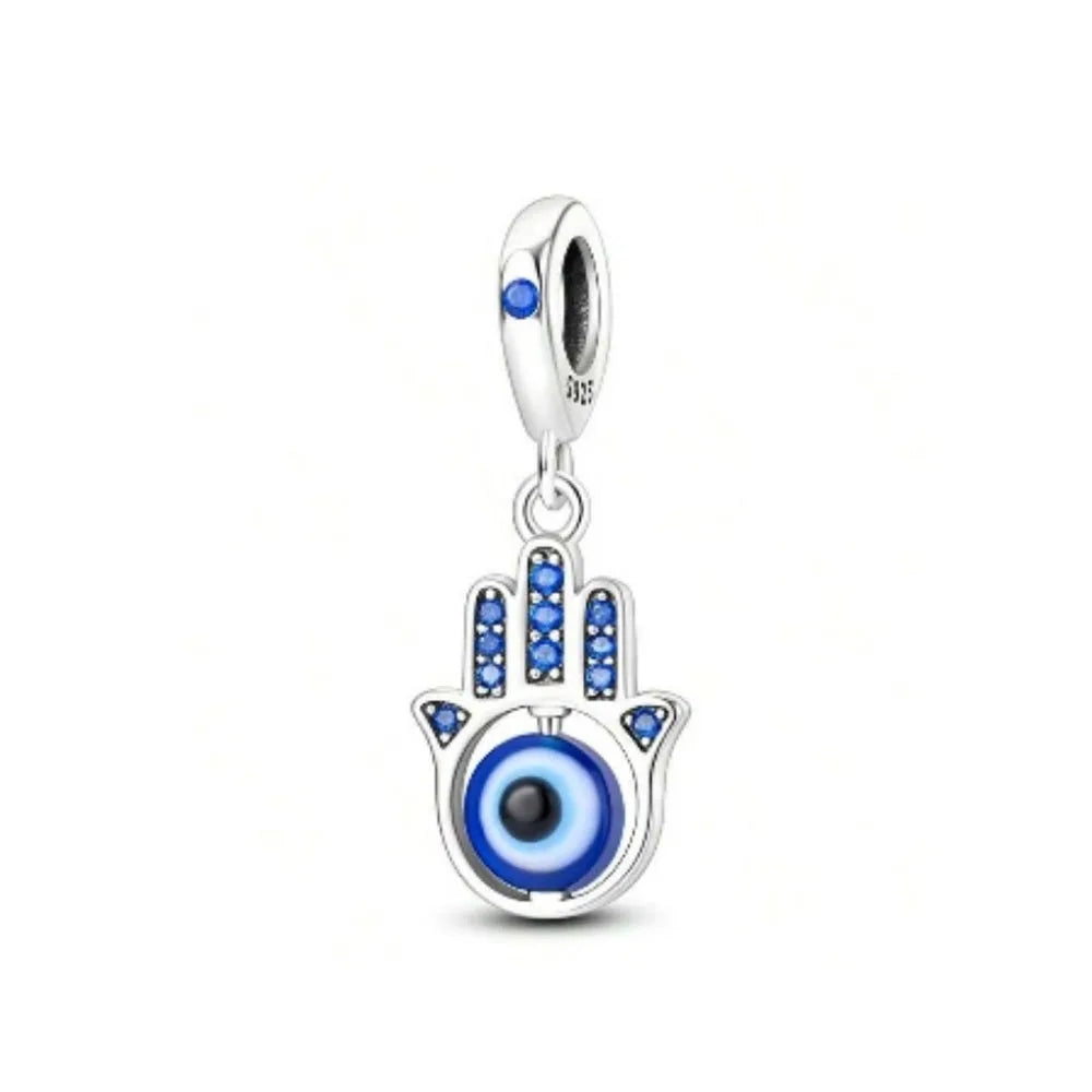 sterling silver Egyptian Pendant Dangle Charms pandora dupe gifts for her hamsa hand evil eye