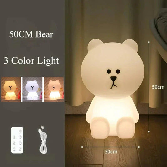 50cm 3 Colour Teddy Bear LED Desk Lamps