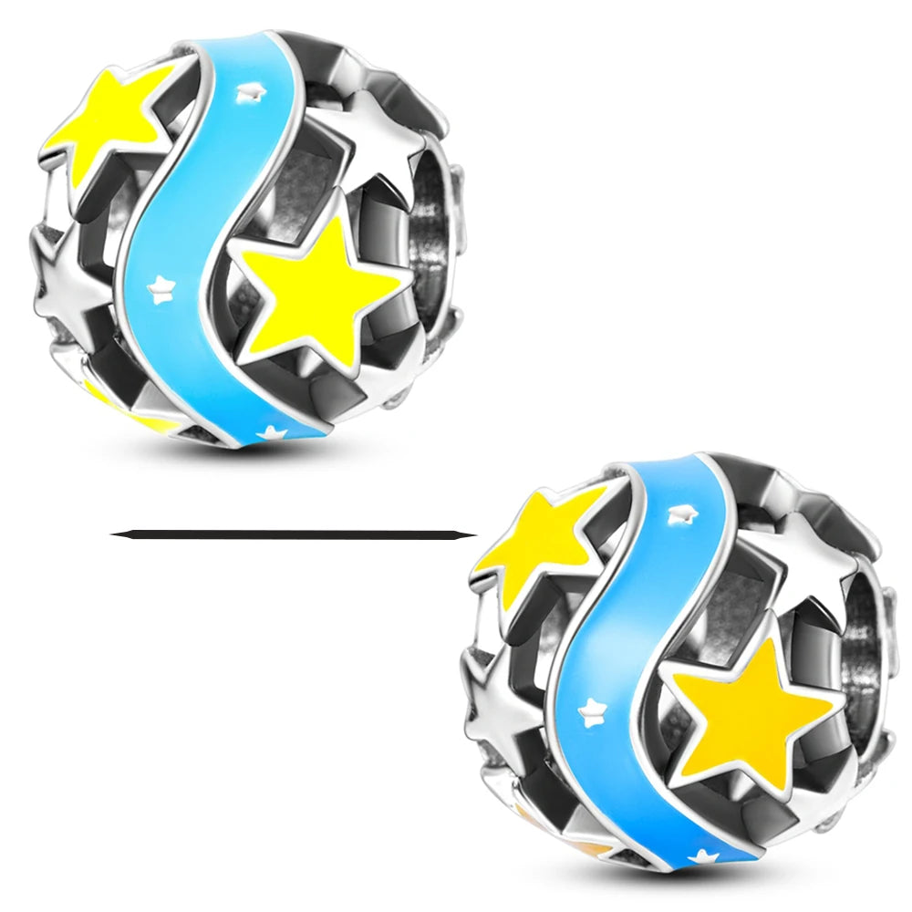 925 Sterling Silver Charms Beads Butterfly Clover Pendant