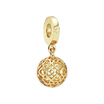 Gold Plated S925 Silver Charm Pendants Pure Ember