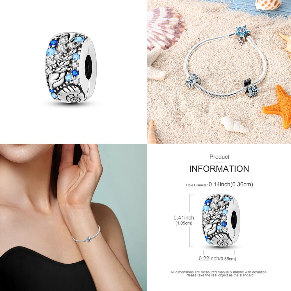 Charms 925 Sterling Silver Blue Pendant Charms