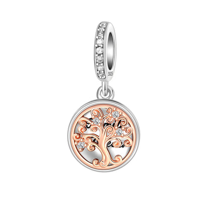 Rose Gold Charms Snowflake, Heart, Fish Pendants Pure Ember