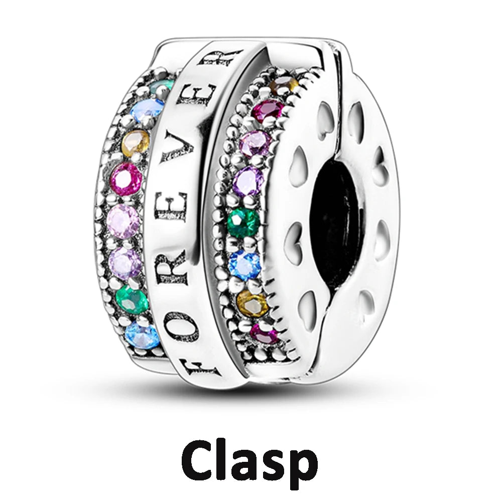 925 Sterling Silver Silicone Spacer Stopper Clip Charms Chamilia Beads Pure Ember