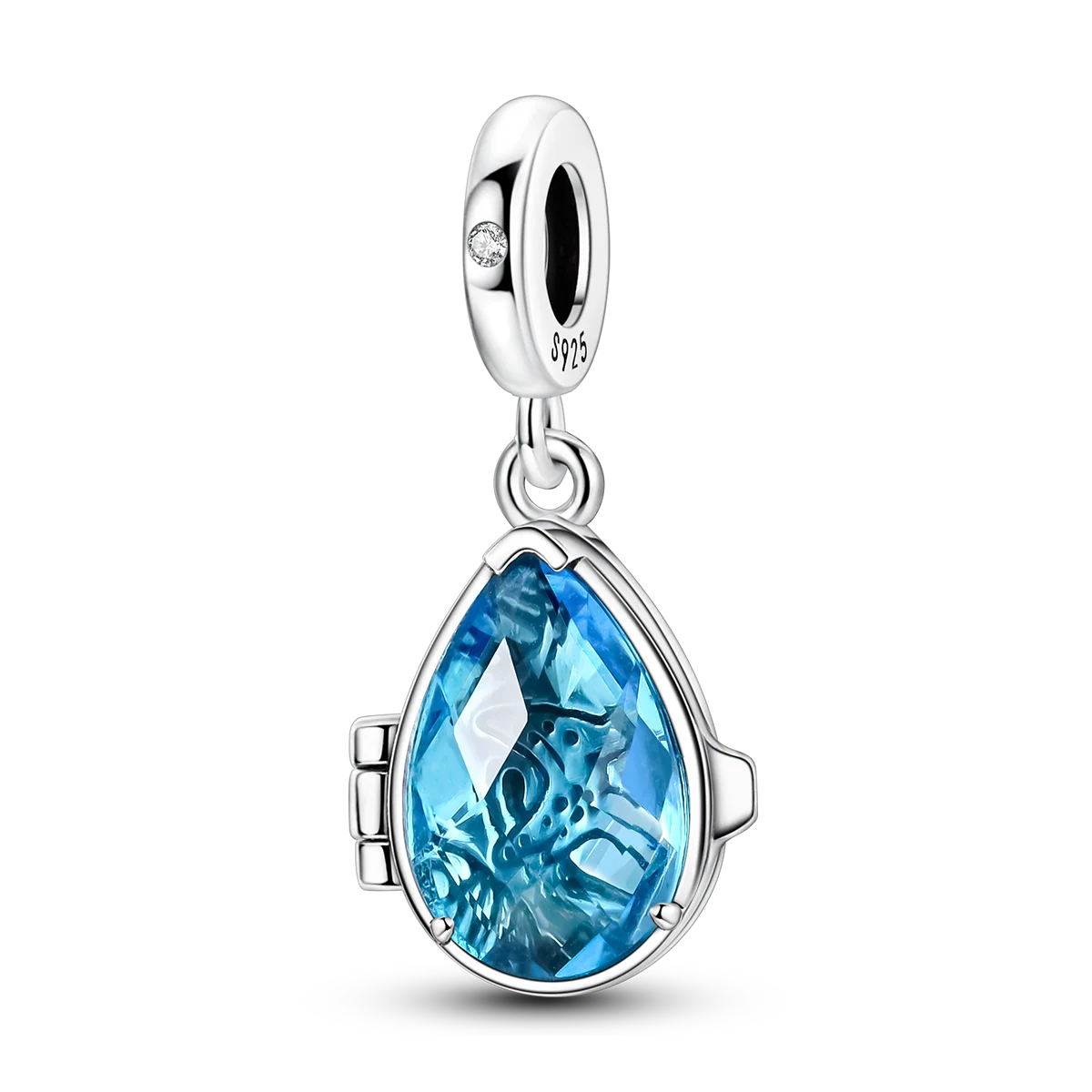 Pandora Sea Collection Locket Blue Crystal Sterling Silver 