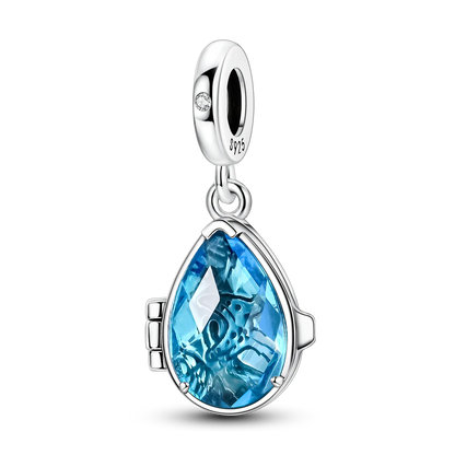 Pandora Sea Collection Locket Blue Crystal Sterling Silver 