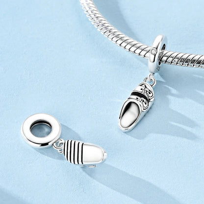 925 Sterling Silver Charms Bead Cross Ballet Elephant Dangle Pure Ember