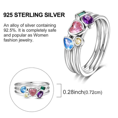 Women's Rings 925 Sterling Silver Luxury Stackable Ring Original Design
