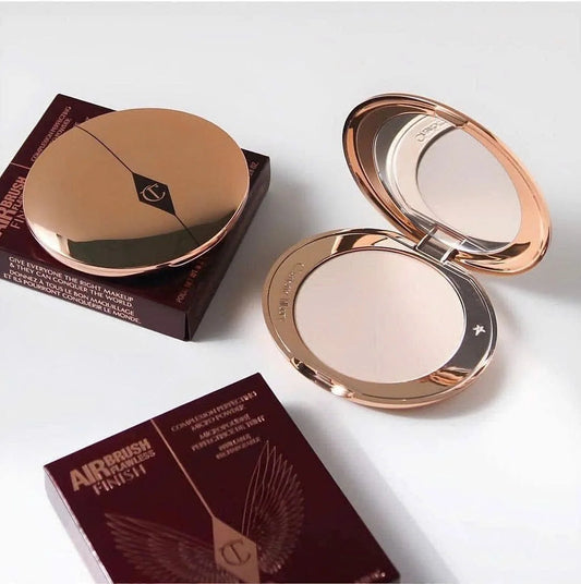 Charlotte Tilbury Airbrush Flawless Finish Refillable Blurring Setting Powder Lip Gloss Flawless Blurring Matte Blush and setting Spray Pure Ember