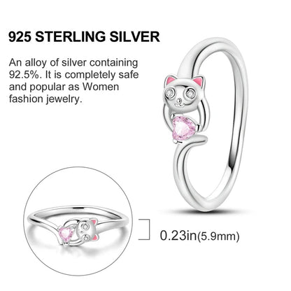 925 Sterling Silver Butterfly Firefly Love Rings Original Design Colored Zircon Finger Rings Pure Ember