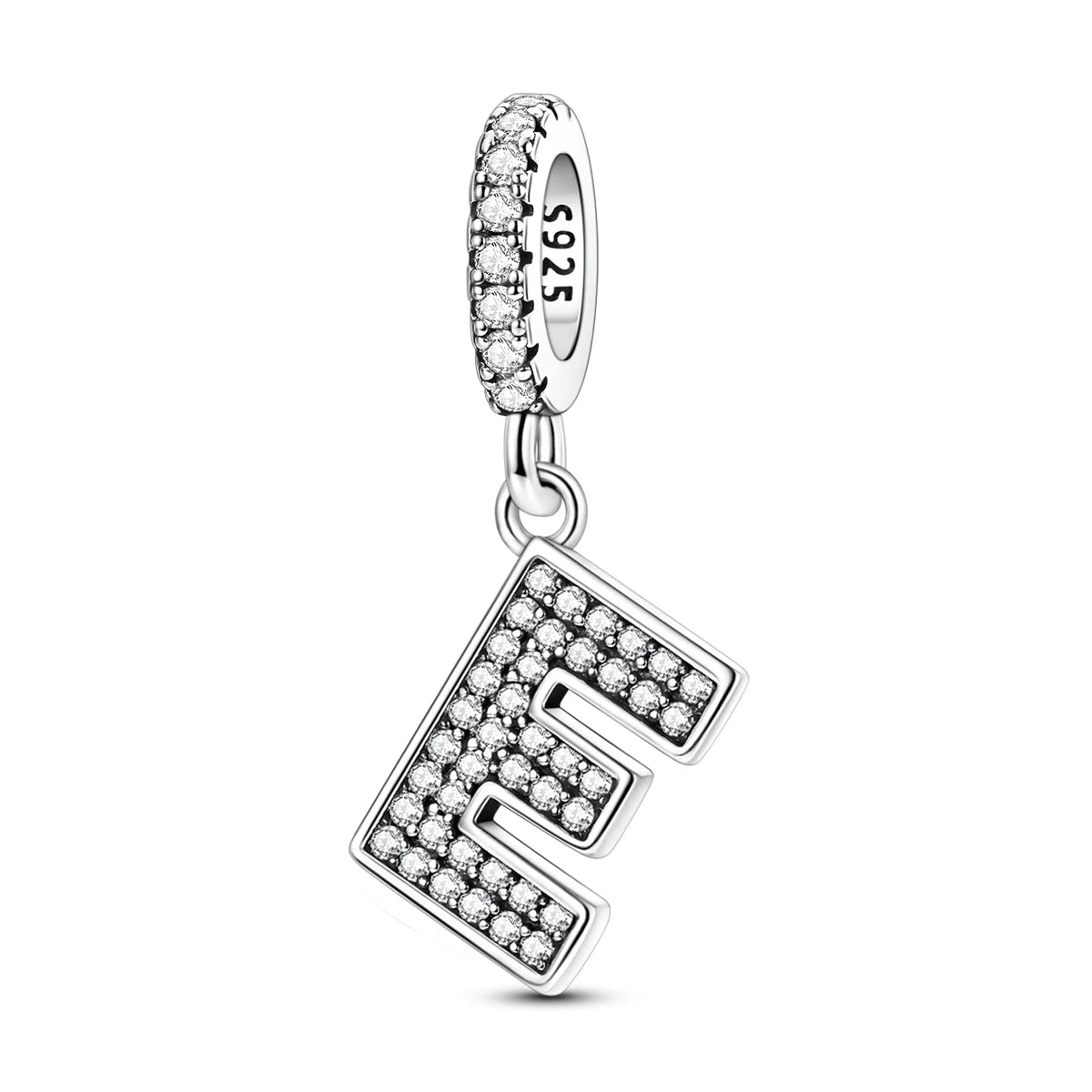 New In Charms 925 Sterling Silver Pendant Letter E pandora style 