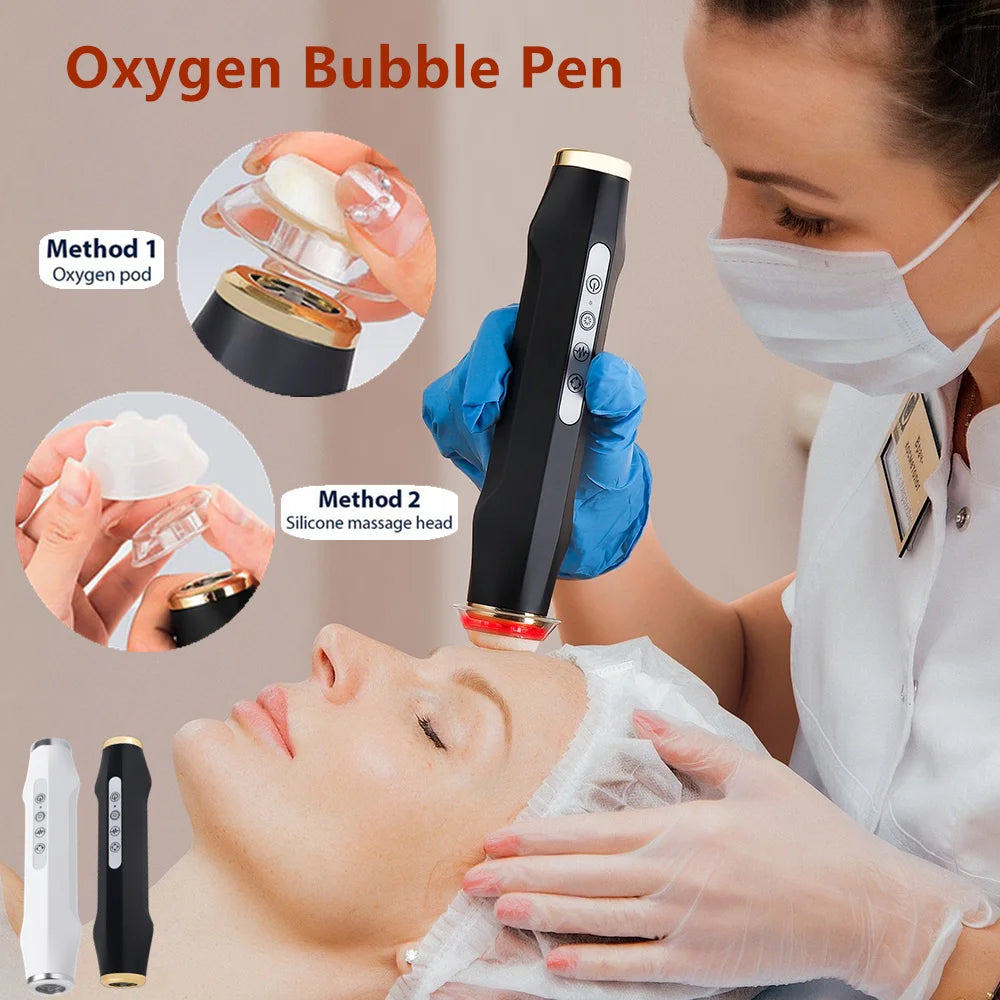 Oxygen Bubble Pen CO2 Oxygen Portable Facial Machine CO2 Gel Facial Skin Care Device Facial SPA CO2 Bubble Oxygen Beauty Machine Pure Ember
