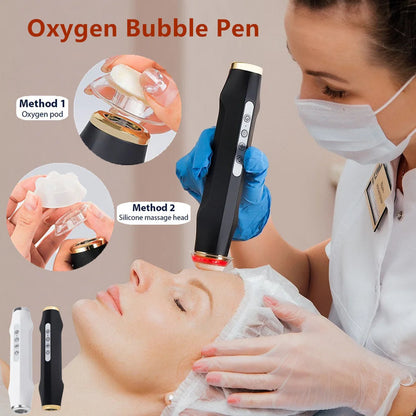 Oxygen Bubble Pen CO2 Oxygen Portable Facial Machine CO2 Gel Facial Skin Care Device Facial SPA CO2 Bubble Oxygen Beauty Machine Pure Ember