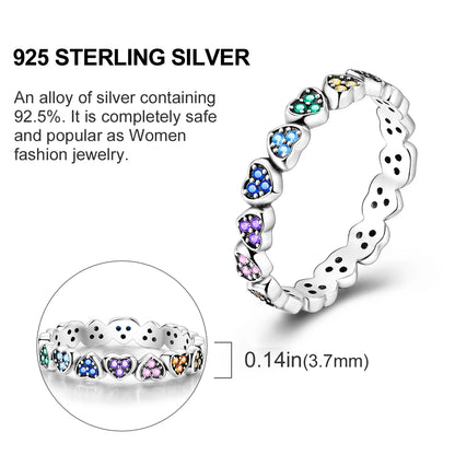 925 Sterling Silver Infinite Love Ring Original Luxury Design Zircon