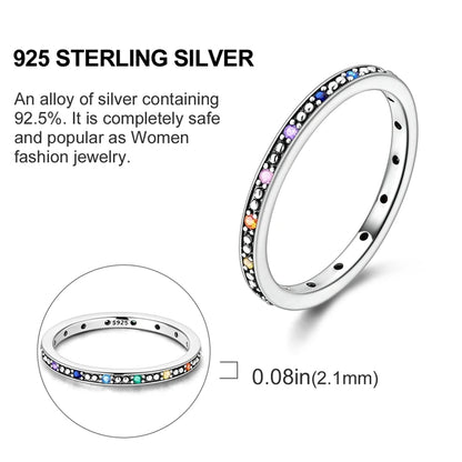 925 Sterling Silver Infinite Love Ring Original Luxury Design Zircon
