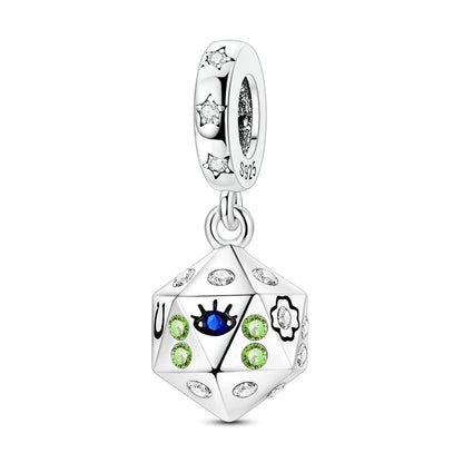 925 Sterling Silver Dollar Panda Mushroom Pendant Charms Pure Ember