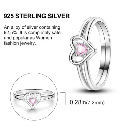 925 Sterling Silver Infinite Love Ring Original Luxury Design Zircon