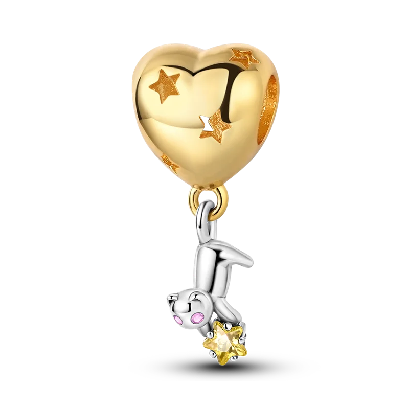 Gold Series DIY Charms Beads Inlaid Zirconium Sun Leopard Pendants Pure Ember