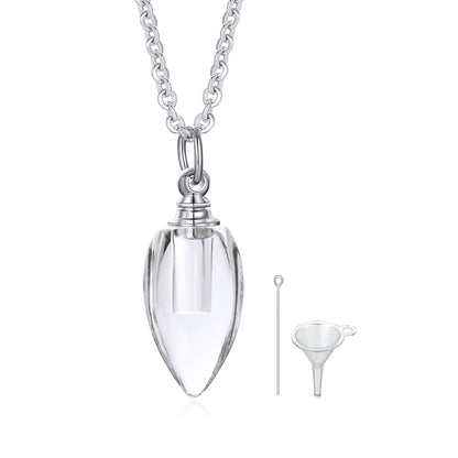 Glass Urn Necklace Pendant for Ashes Teardrop Pendant