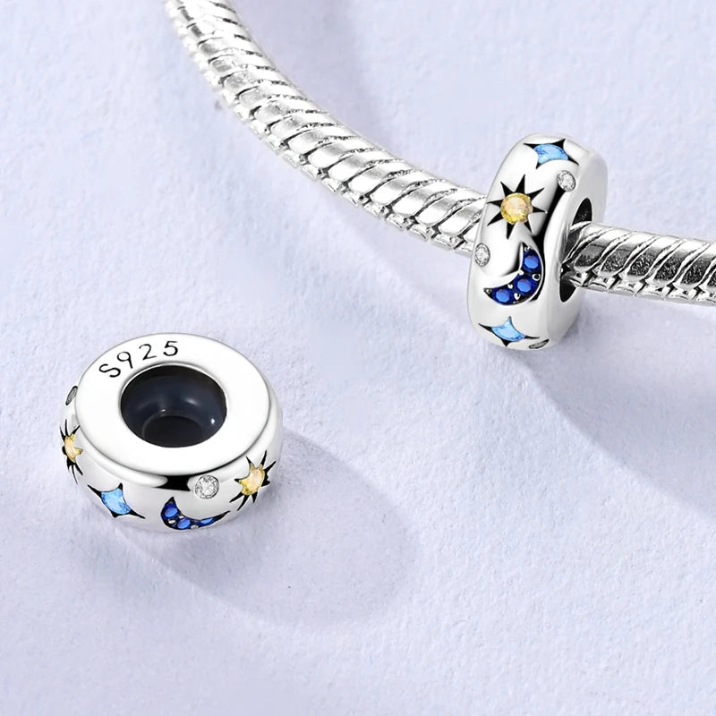 925 Sterling Silver Silicone Spacer Stopper Clip Charms Chamilia Beads Pure Ember