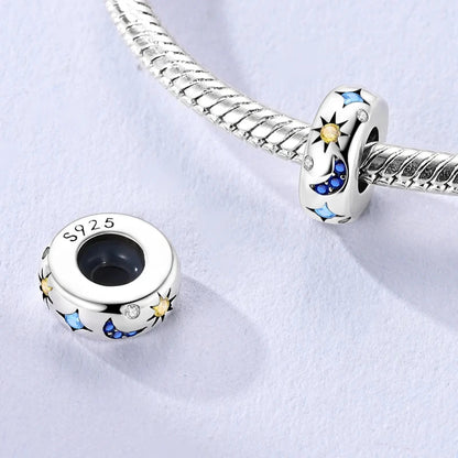 925 Sterling Silver Silicone Spacer Stopper Clip Charms Chamilia Beads Pure Ember