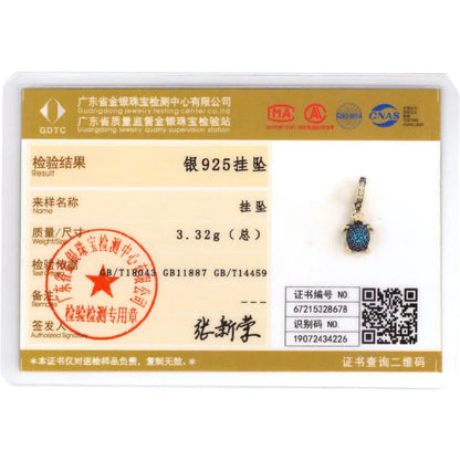 New In Summer Charms 925 Sterling Silver Blue Shell Pendant Charm Pure Ember