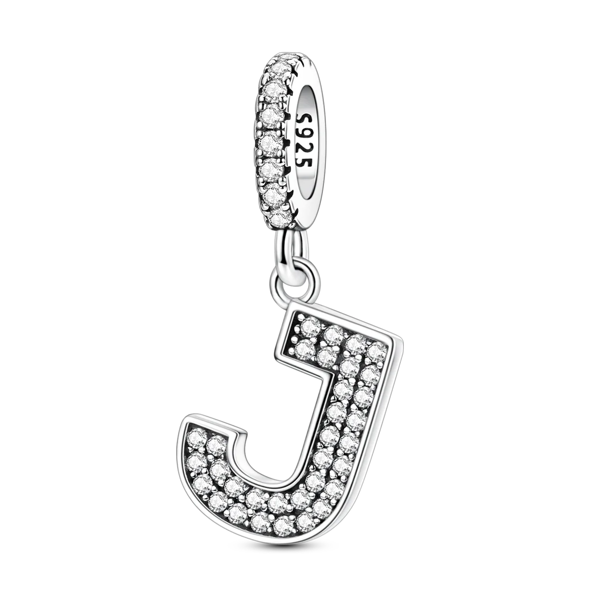 New In Charms 925 Sterling Silver Pendant Letter J pandora style 