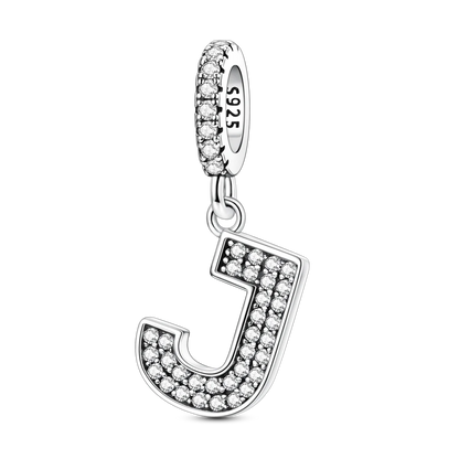 New In Charms 925 Sterling Silver Pendant Letter J pandora style 