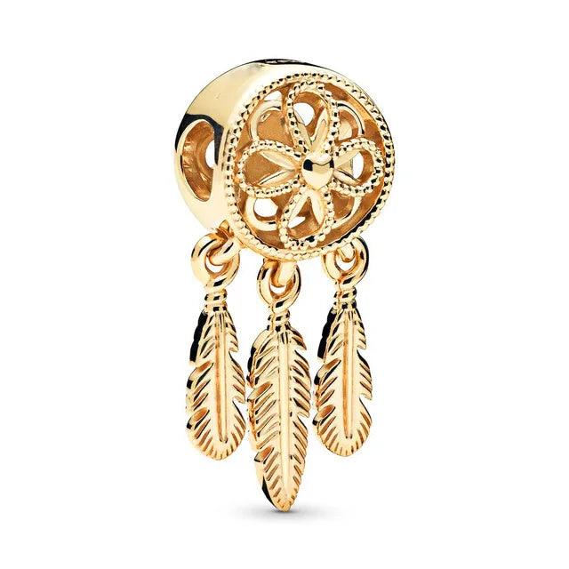 Gold Plated S925 Silver Charm Pendants Pure Ember