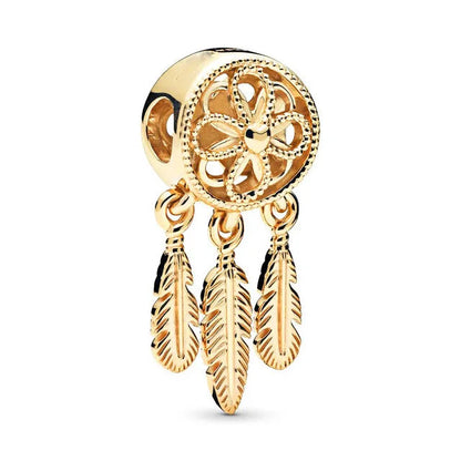 Gold Plated S925 Silver Charm Pendants Pure Ember