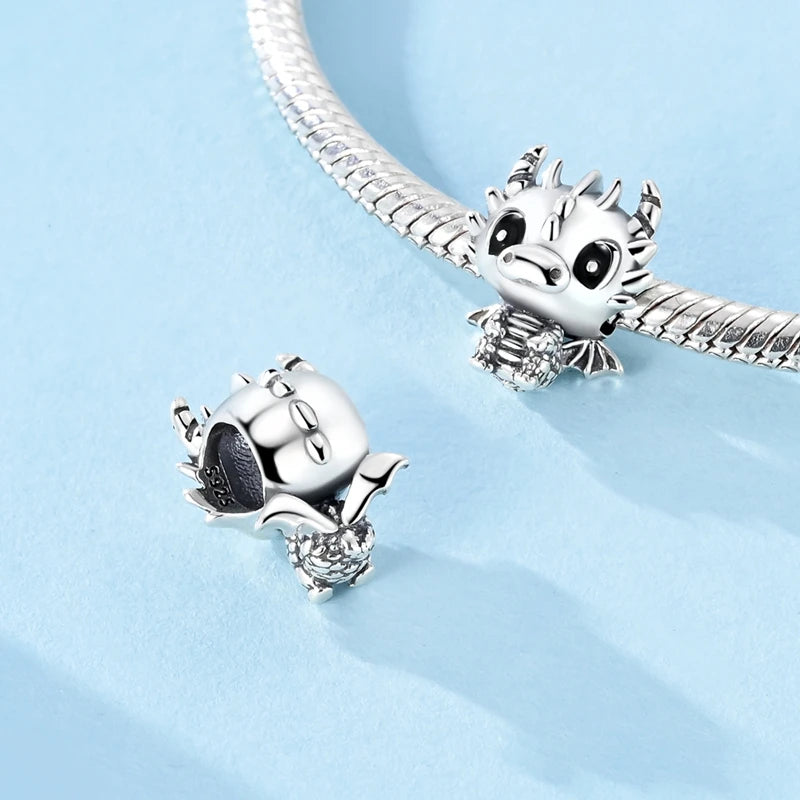 925 Sterling Silver Charms Bead Cross Ballet Elephant Dangle Pure Ember