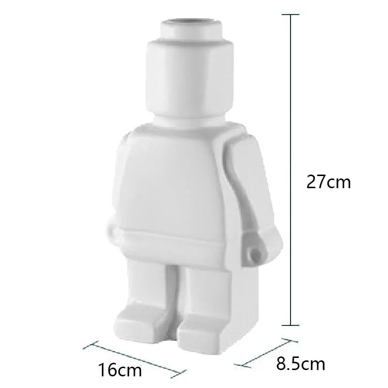 white lego man vase