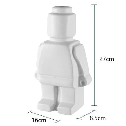 white lego man vase