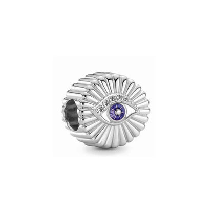 Egyptian charm bead Stirling silver pandora dupe gifts for her pyramid and evil eye