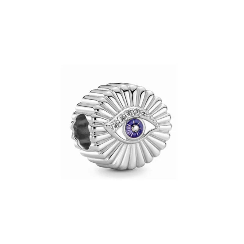 Egyptian charm bead Stirling silver pandora dupe gifts for her pyramid and evil eye