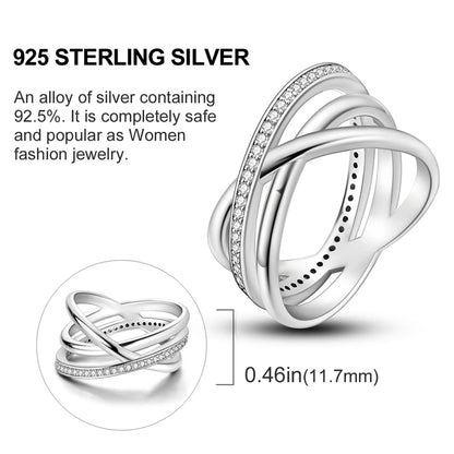 925 Sterling Silver Infinite Love Ring Original Luxury Design Zircon