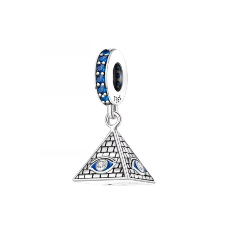 sterling silver Egyptian Pendant Dangle Charms pandora dupe gifts for her pyramid