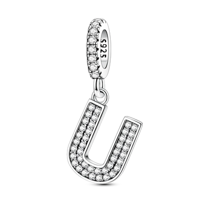 New In Charms 925 Sterling Silver Pendant Letter U pandora style 