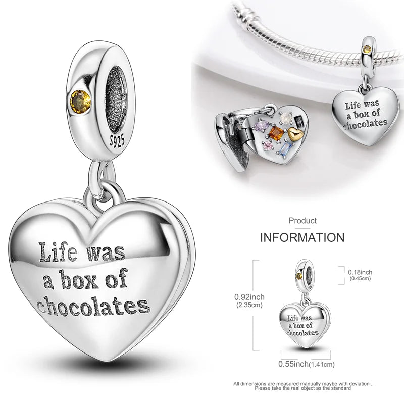 New 925 Sterling Silver Charms Beads Hot Air Balloon Matryoshka Pendant Pure Ember