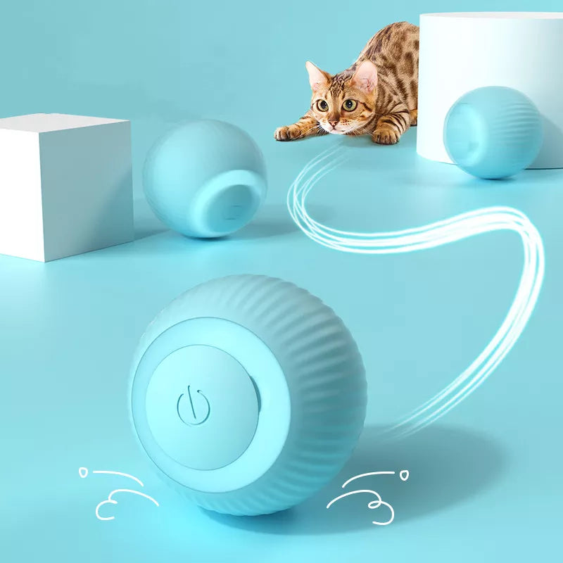 Automatic Rolling Cat Ball blue