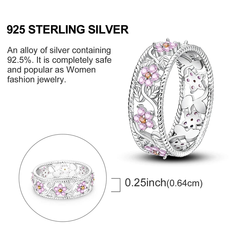 Women's Rings 925 Sterling Silver Luxury Stackable Ring Original Design