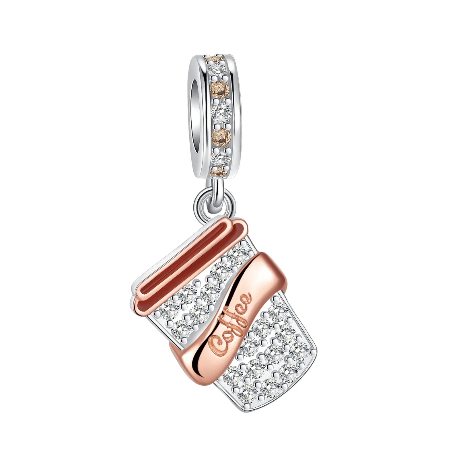 Rose Gold Charms Snowflake, Heart, Fish Pendants Pure Ember