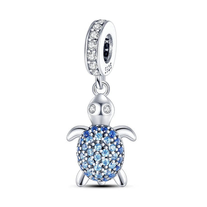 sea collection Pandora turtle blue crystal charm