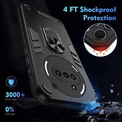 Rugged phone case with shockproof protection features on a dark background