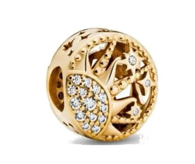 Gold Plated S925 Silver Charm Pendants Pure Ember