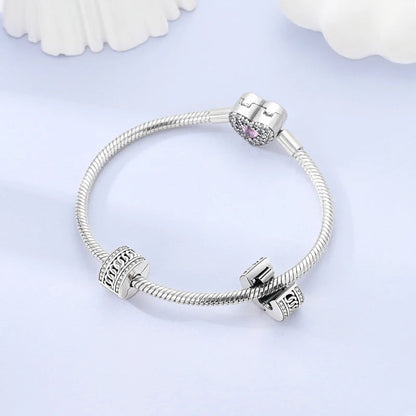 925 Sterling Silver Silicone Spacer Stopper Clip Charms Chamilia Beads Pure Ember