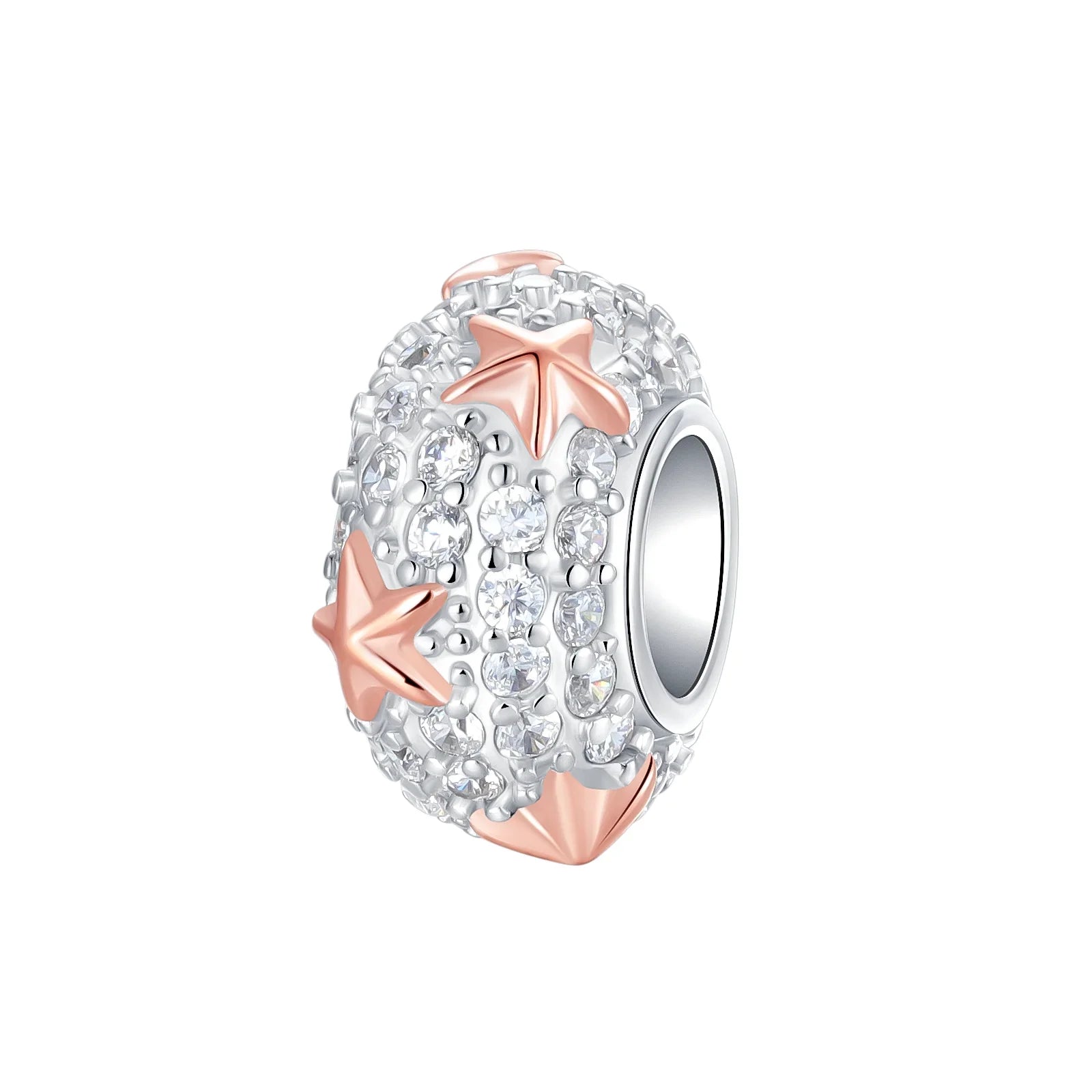 Rose Gold Charms Snowflake, Heart, Fish Pendants Pure Ember