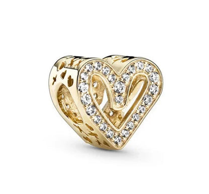 Gold Plated S925 Silver Charm Pendants Pure Ember