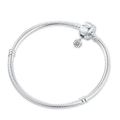 Charm Bracelet silver flower pandora dupe gifts for her