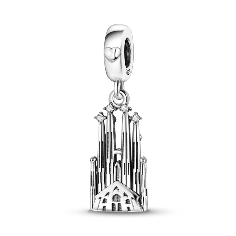 New 925 Sterling Silver Monument Pendant Charms Pure Ember