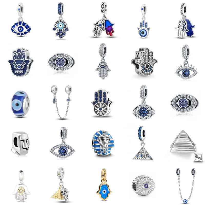 sterling silver Egyptian Pendant Dangle Charms pandora dupe gifts for her evil eye